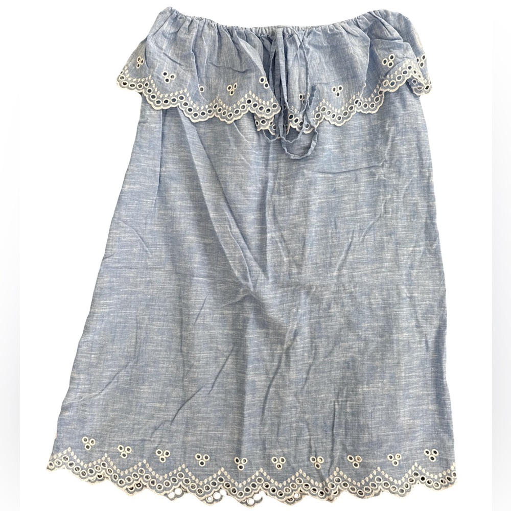J. Crew Light Blue Eyelet Dress